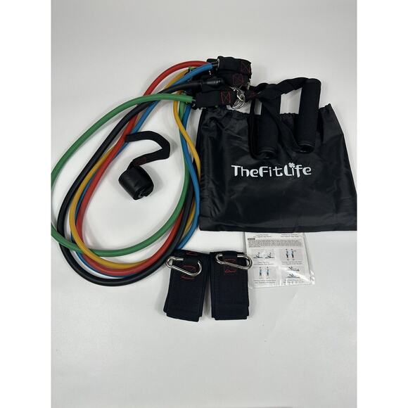 The Fit Life Resistance Bands Exercise Fitness Workout Equipment Yoga Strength - Picture 1 of 8